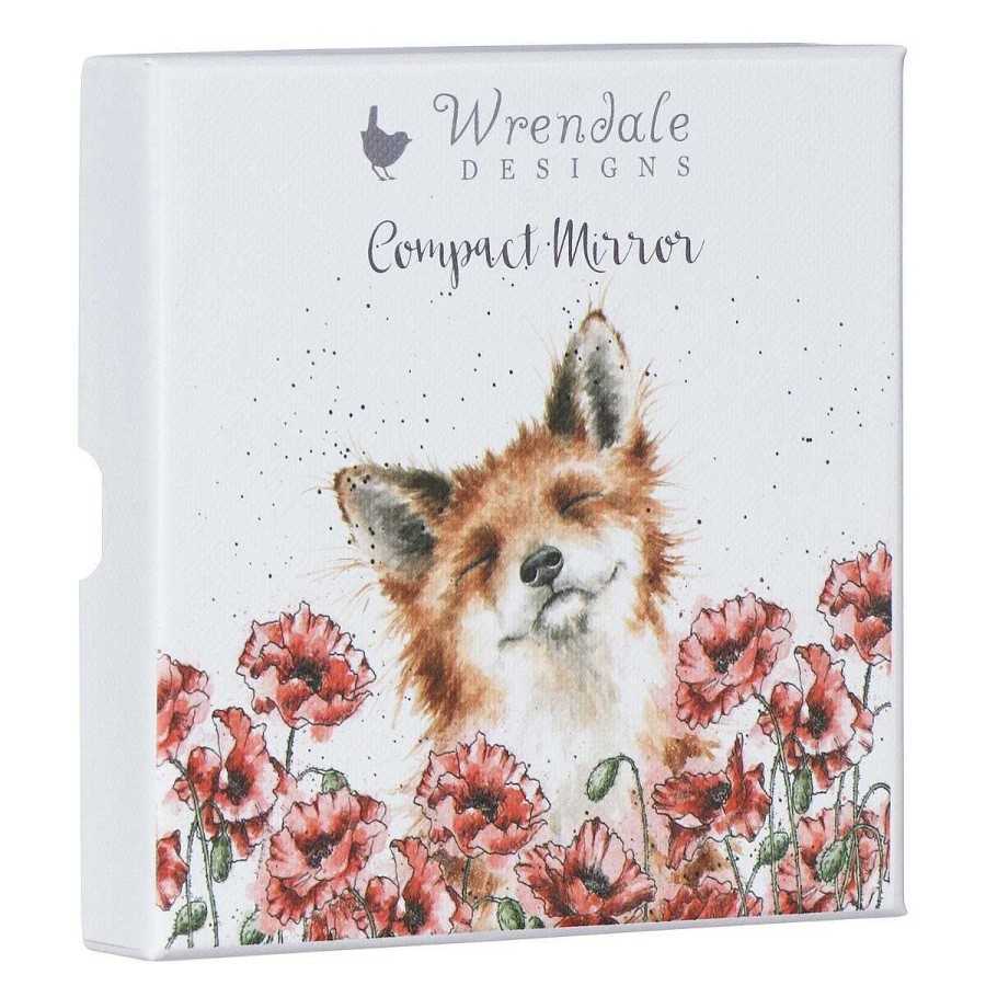 Compact Mirrors | Wrendale Wrendale 'Poppy Fields' Fox Compact Mirror