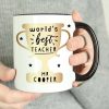 Personalised Gifts | Temptation Gifts Personalised 'World'S Best Teacher' Trophy Ceramic Mug