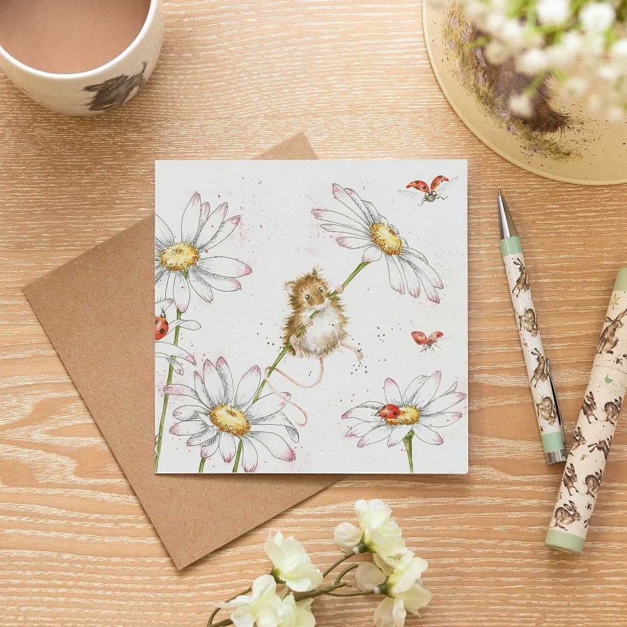 Animals & Birds Cards | Wrendale Wrendale 'Oops A Daisy' Mouse Greetings Card