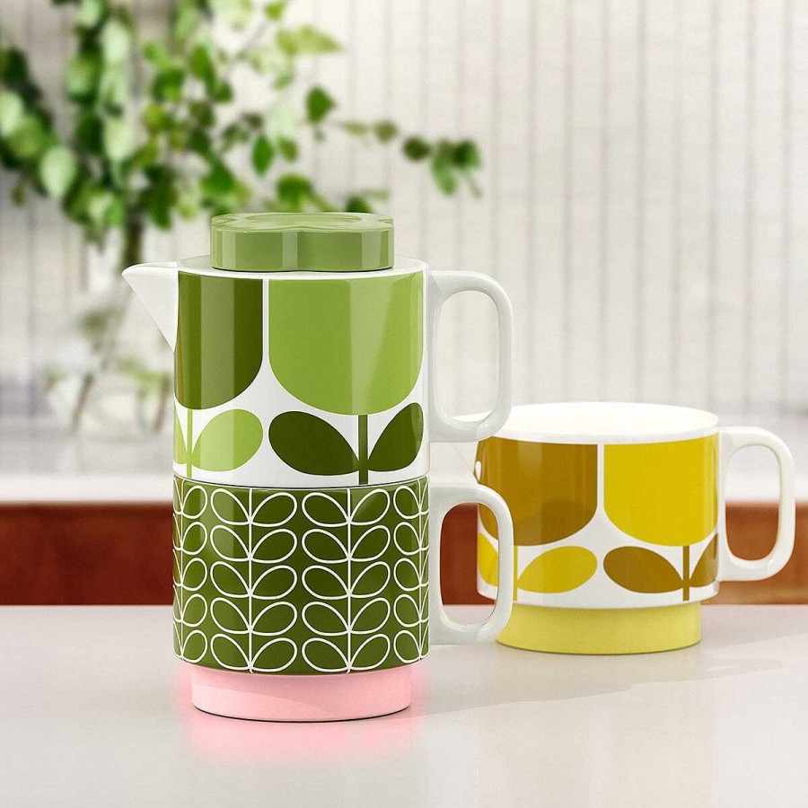 Teapots & Coasies | Orla Kiely Orla Kiely Block Flower Fern Stackable Tea For One