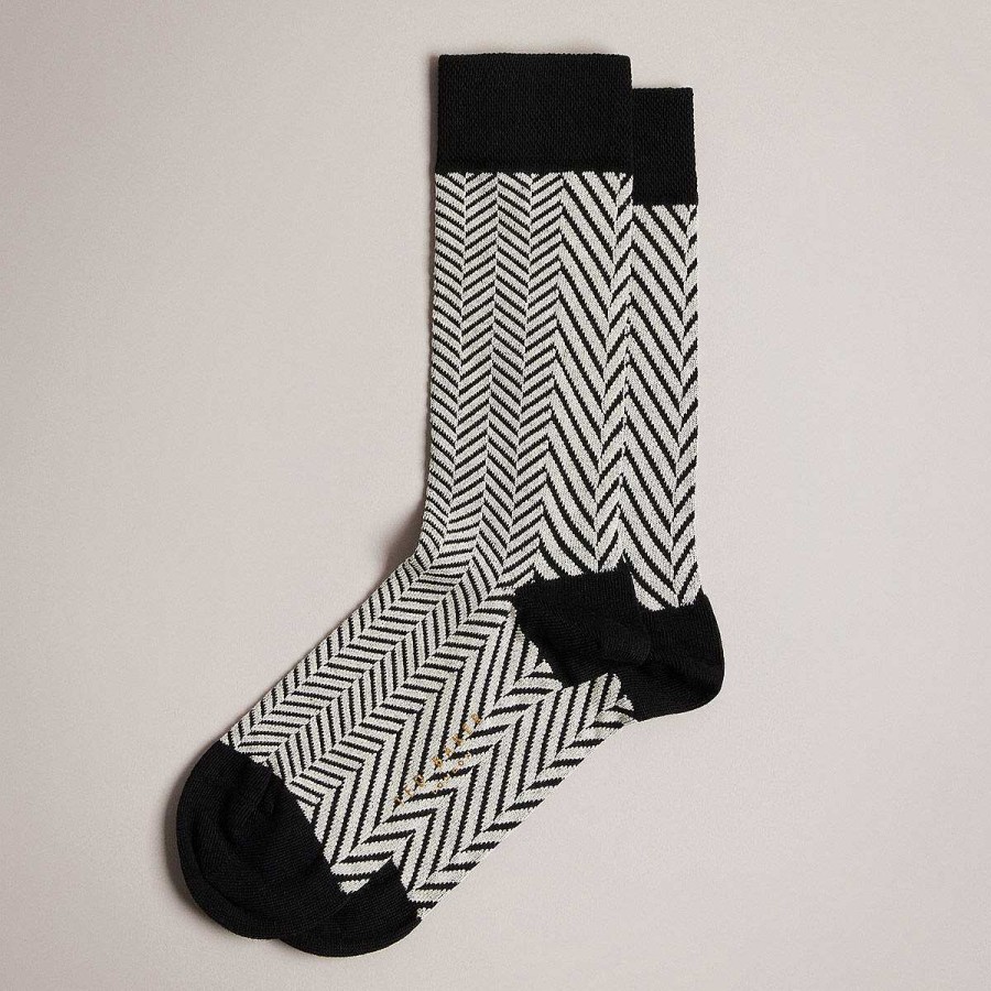 Socks | Ted Baker Ted Baker Cloudey Herringbone Men'S Crew Socks