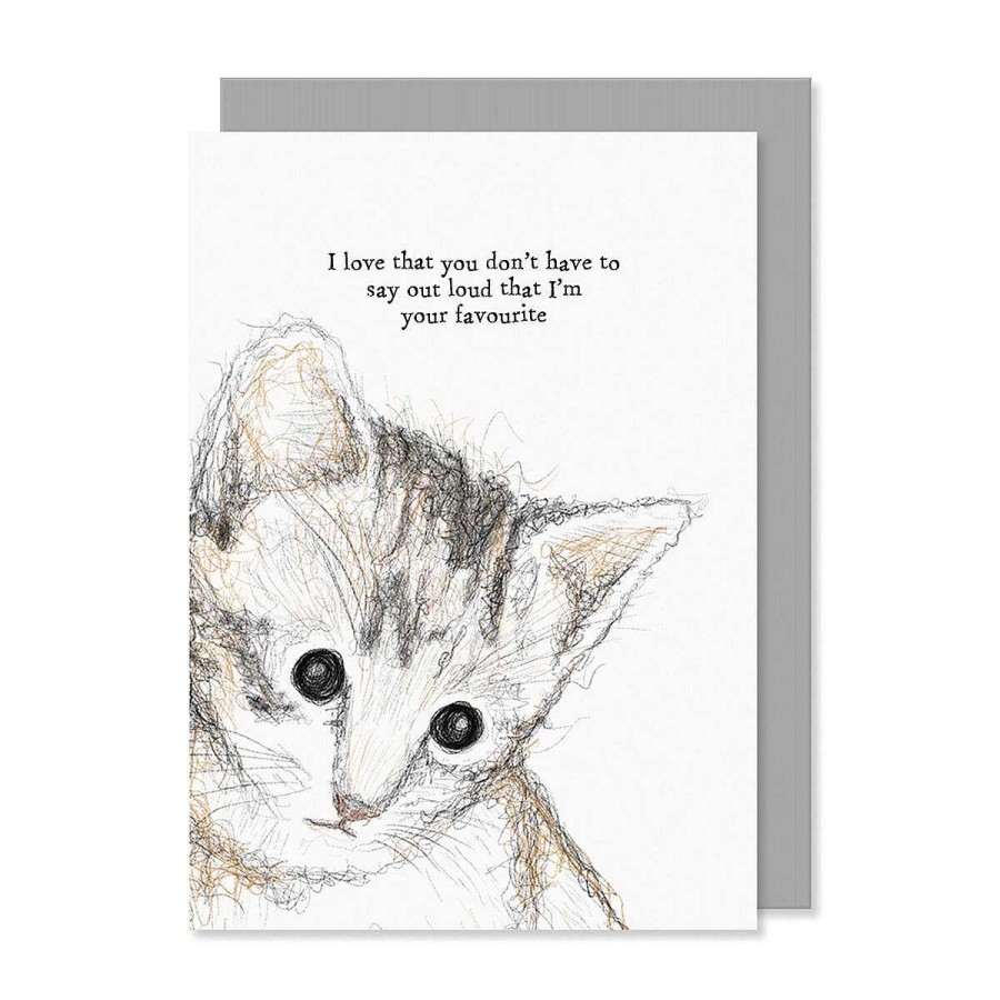 Romantic Cards | East of India East Of India 'Don'T Have To Say My Favourite' Cat Card