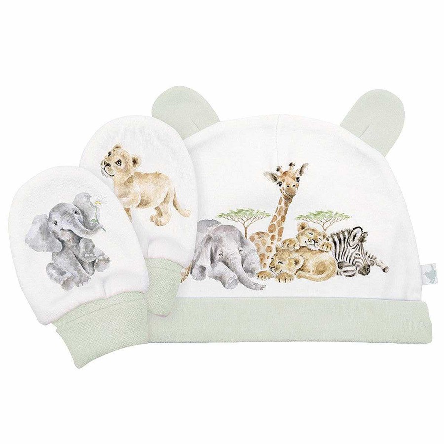 Fashion Accessories | Wrendale Wrendale Little Savannah Newborn Baby Hat And Mitten Set