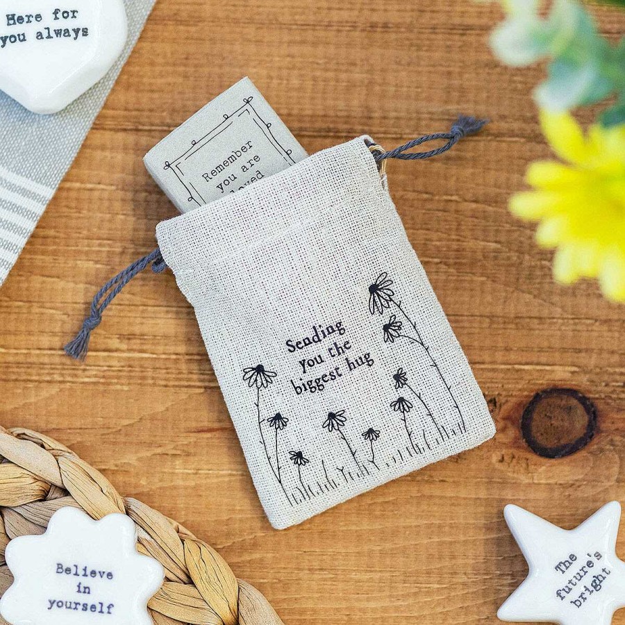 Small Gift Bags | East of India East Of India 'Biggest Hug' Small Drawstring Bag