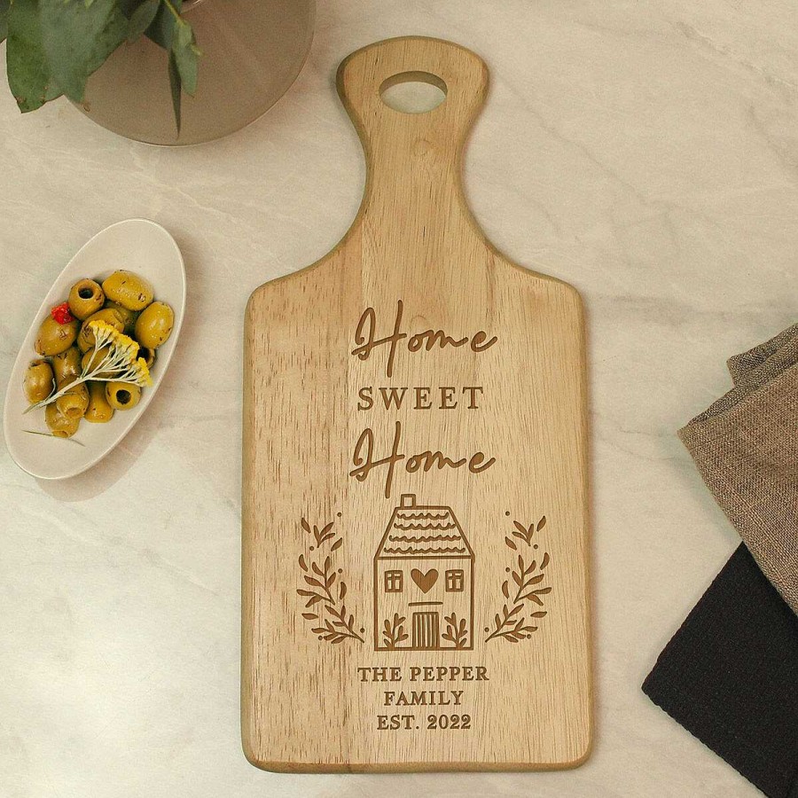 Chopping Boards & Worktop Savers | Temptation Gifts Personalised Home Wooden Paddle Board