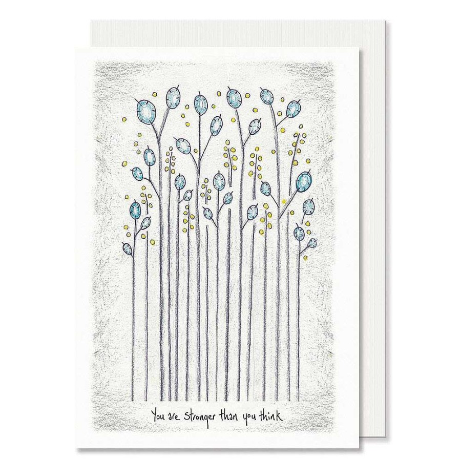 Inspirational | East of India East Of India 'Stronger Than You Think' Tall Flower Card