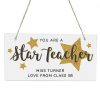 Personalised Gifts | Temptation Gifts Personalised You Are A Star Teacher Wooden Sign