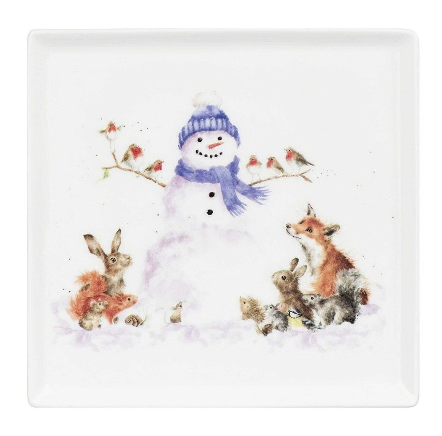 Wife | Wrendale Wrendale 7 Inch Square Plate - 'Gathered Around'