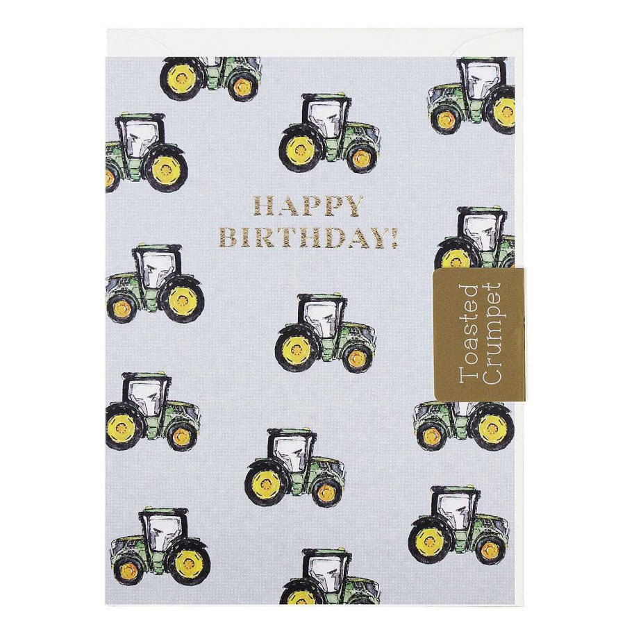 Mini Cards | Toasted Crumpet Toasted Crumpet Tractors 'Happy Birthday!' Mini Birthday Card