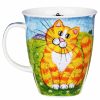 Pet Accessories | Dunoon Dunoon Happy Cats Black Nevis Shape Mug