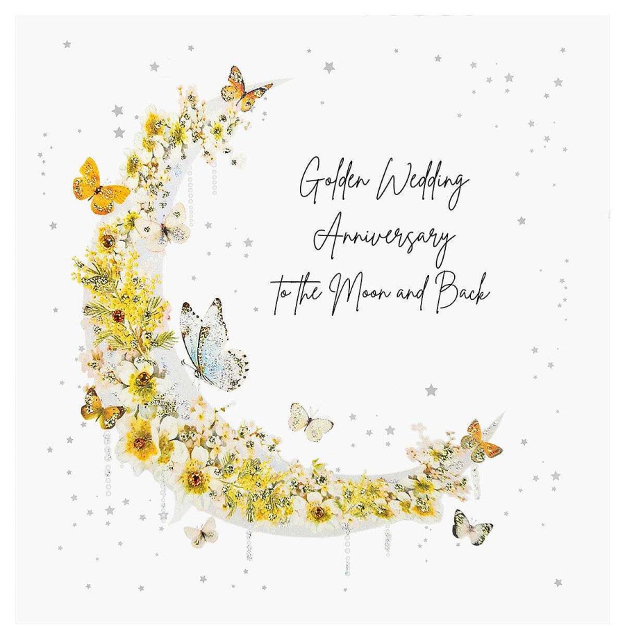 Anniversary | Five Dollar Shake Five Dollar Shake Mimosa Moon Luxury Golden Wedding Anniversary Card