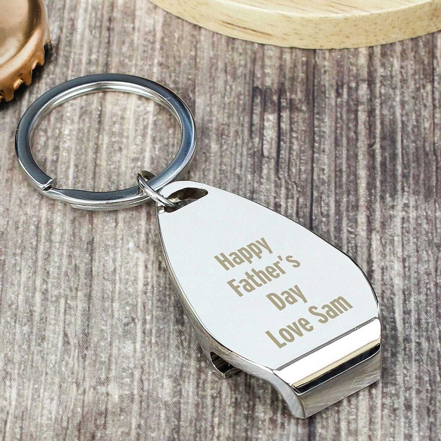 Dad | Temptation Gifts Personalised Any Message Bottle Opener Keyring