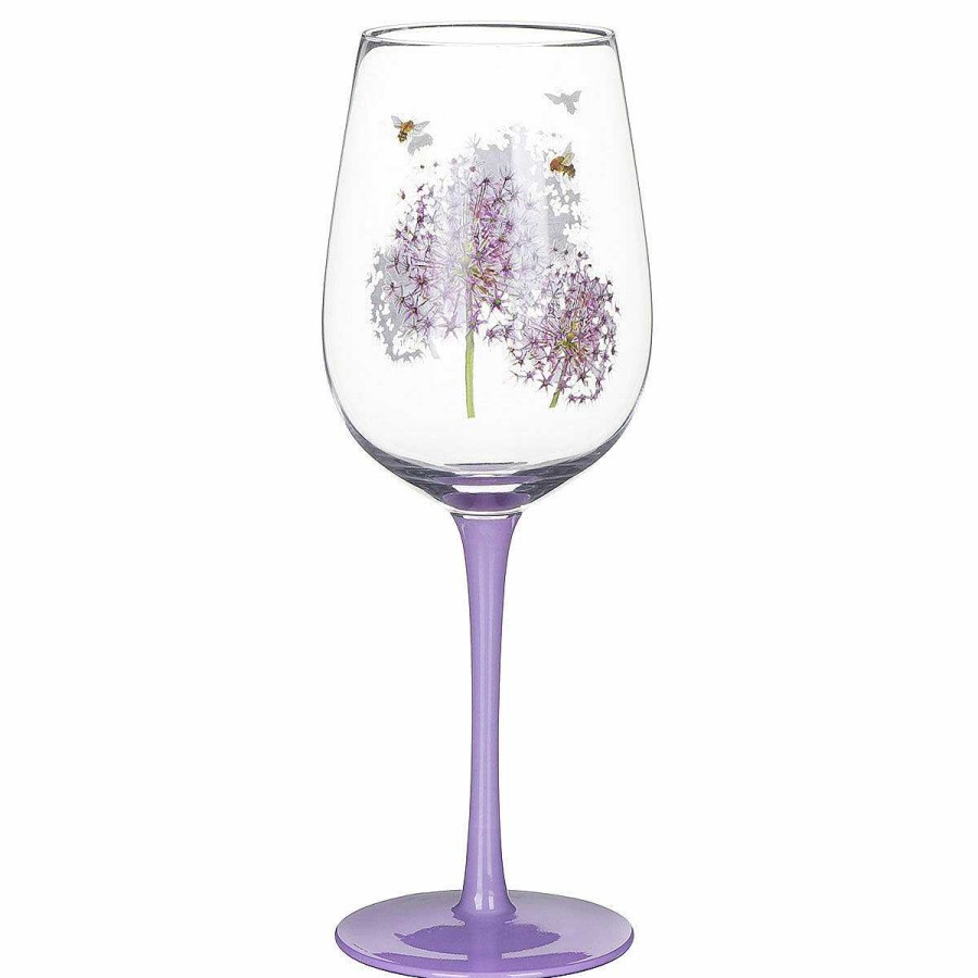 Glassware | Temptation Gifts Bee-Tanical Alliums Wine Glass