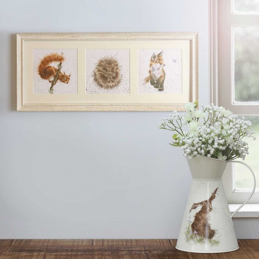 Art Prints | Wrendale Wrendale Woodland Trio Triple Print With Cream Frame