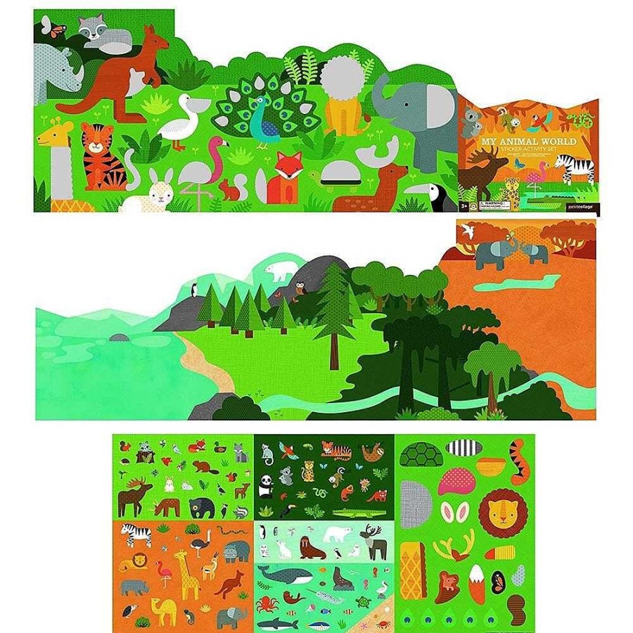 Children | Petit Collage Petit Collage 'My Animal World' Sticker Activity Set