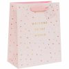 Gift Wrap | Glick Glick 'Welcome To The World' Pink Large Gift Bag