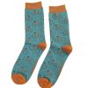 Styles | Mr Heron Mr Heron Green Bike Repeat Men'S Bamboo Socks