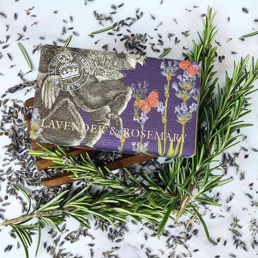 Pampering | The English Soap Company The English Soap Company Lavender & Rosemary Luxury Shea Butter Soap 240G