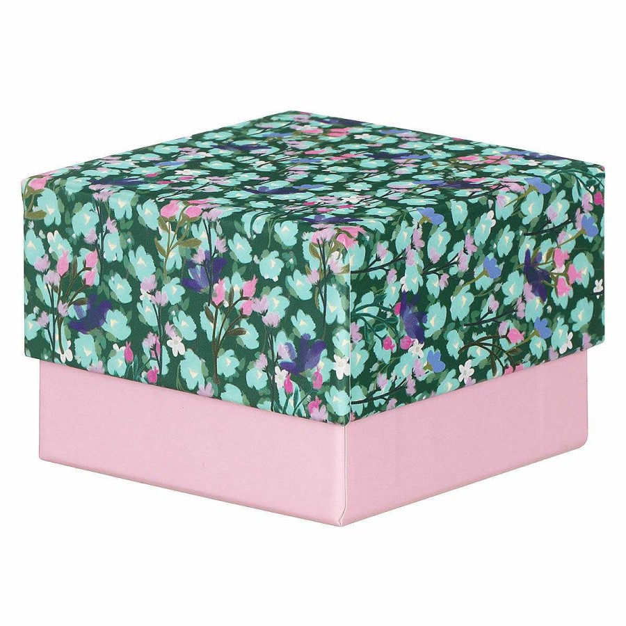 Gift Boxes | Glick Glick Green Floral Meadow Medium Gift Box