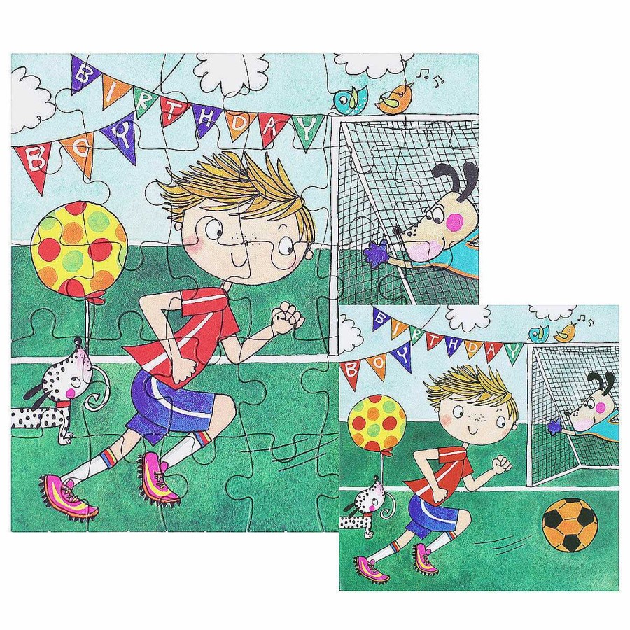 Jigsaw Cards | Rachel Ellen Rachel Ellen Football Birthday Boy Jigsaw Puzzle With Mini Birthday Card