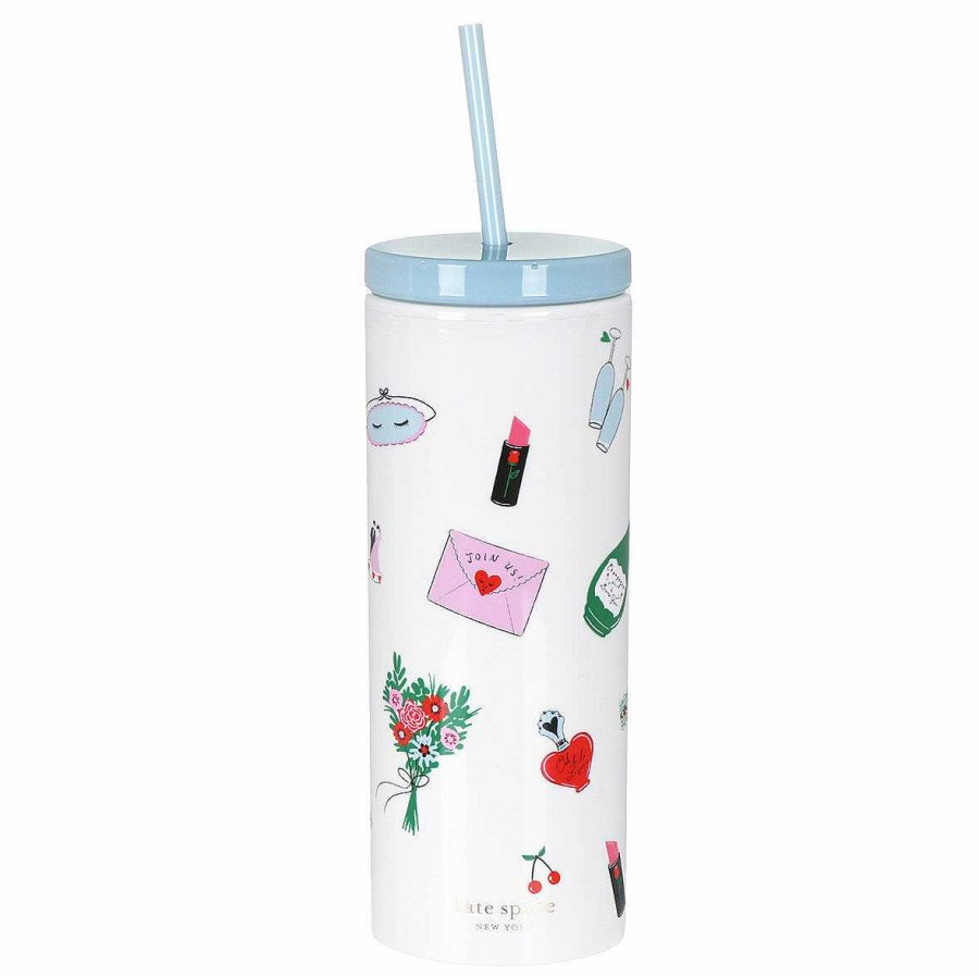 Wedding Accessories & Keepsakes | Kate Spade New York Kate Spade New York Wedding Cake Toss Acrylic Tumbler With Straw