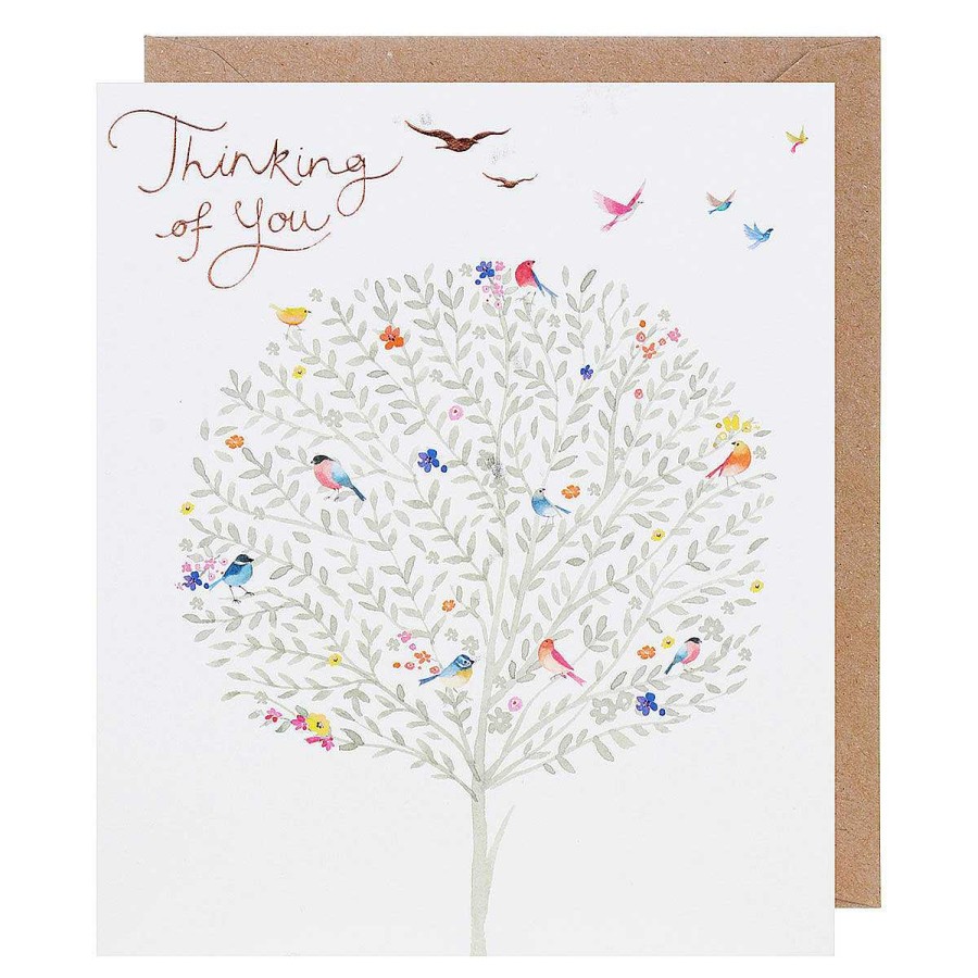 Sympathy | Paperlink Paperlink Delphine Birds In Tree Thinking Of You Card