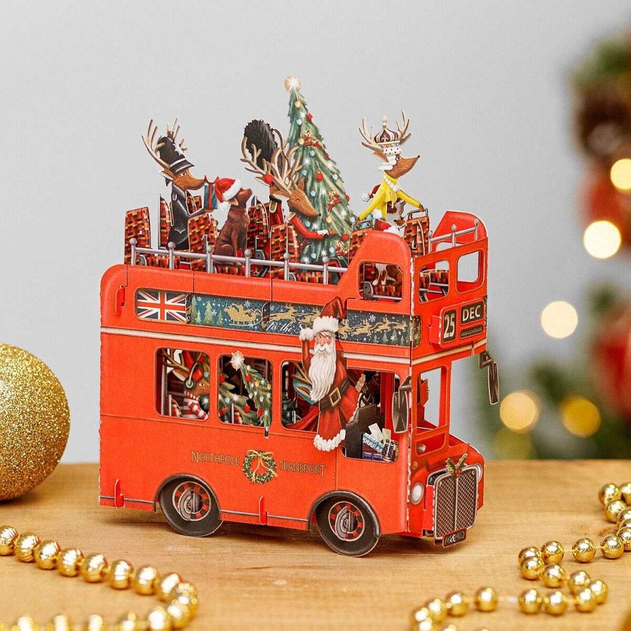 Christmas | Me & McQ Me & Mcq Santa'S Bus 3D Christmas Card