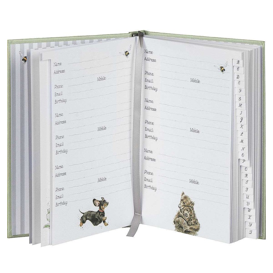 Stationery | Wrendale Wrendale 'The Flower Pot' Rabbit Address & Birthday Book