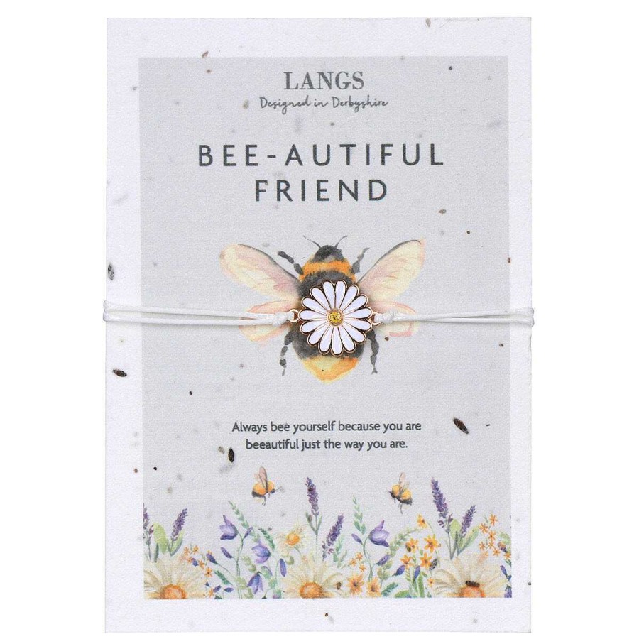 Seed Cards | Langs Langs 'Bee-Autiful Friend' Bracelet & Plantable Seed Card