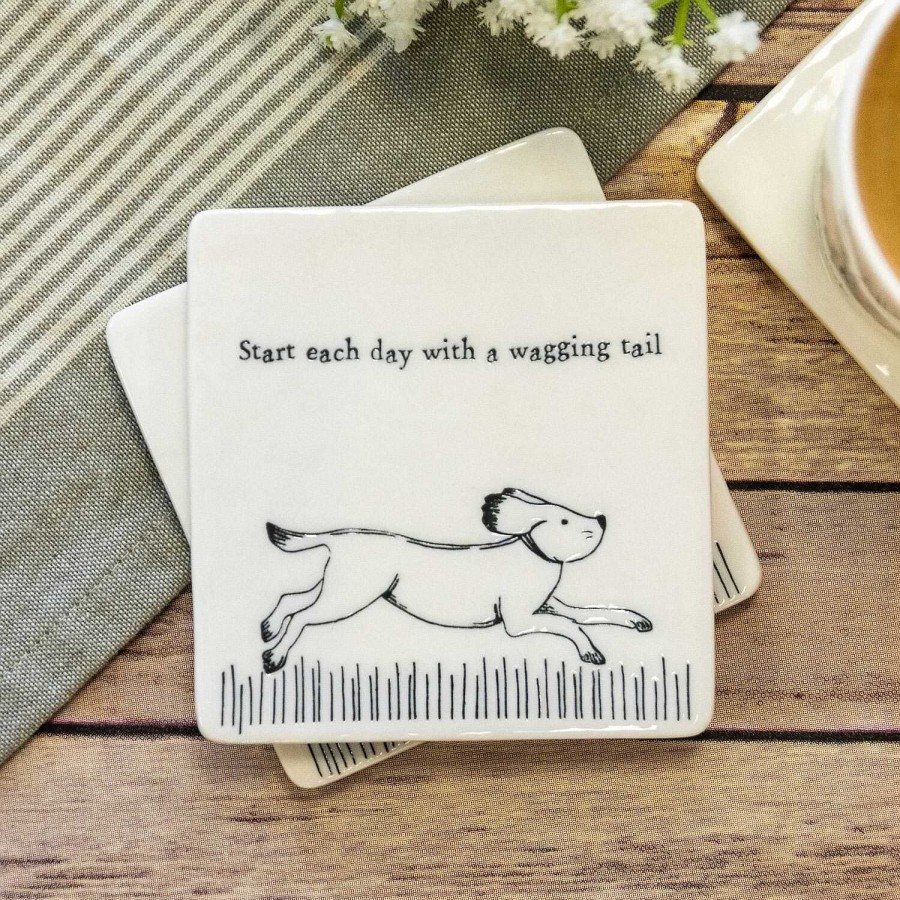 Coasters & Placemats | East of India East Of India 'Wagging Tail' Square Coaster