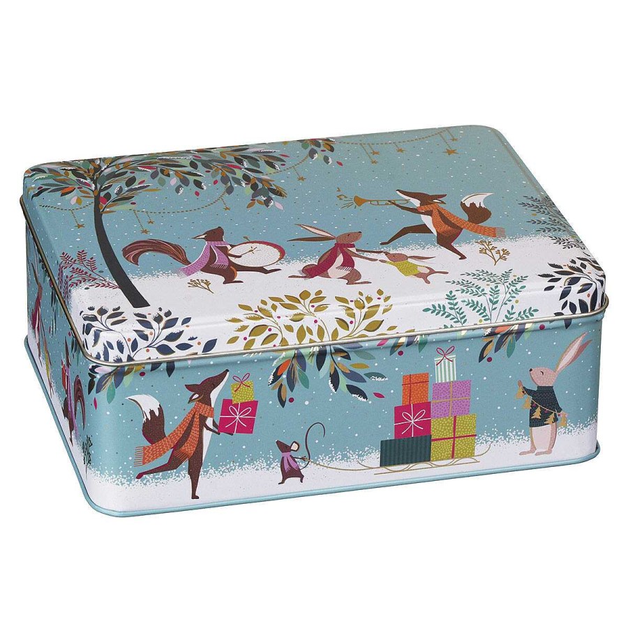 Storage Tins | Sara Miller Sara Miller Woodland Tales Christmas Deep Rectangular Tin