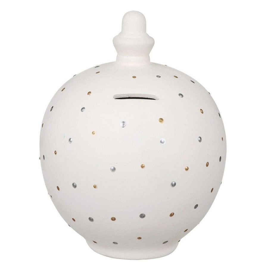 Money Pots | Temptation Temptation Cream With Gold & Silver Spots Money Pot