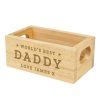 Desk Accessories | Temptation Gifts Personalised 'World'S Best' Mini Wooden Crate