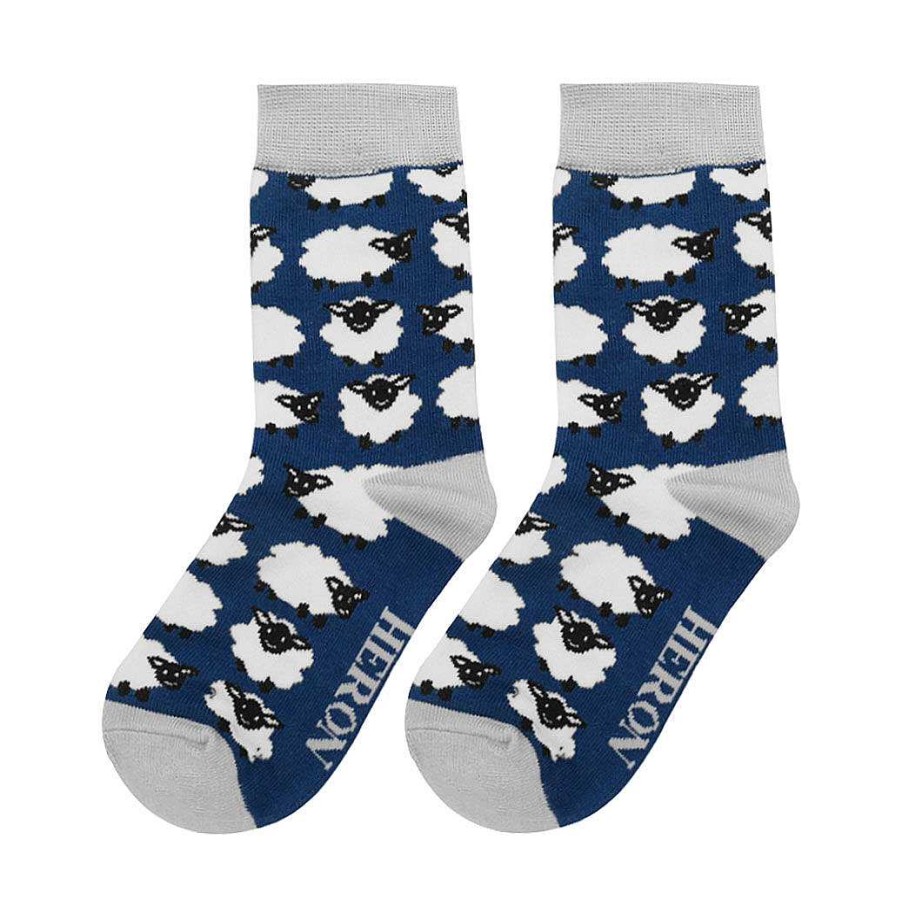 Fashion & Jewellery | Mr Heron Mr Heron Navy Sheep Boys Bamboo Socks