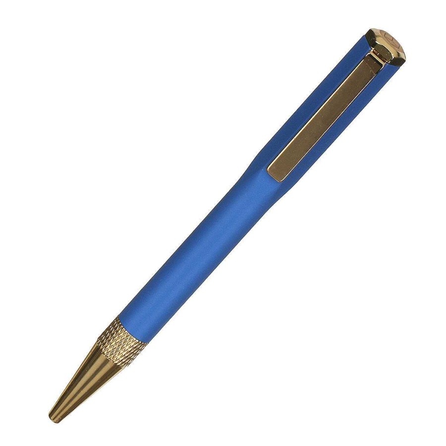 Pens & Pencils | Designworks Ink Designworks Ink Cornflower Blue & Gold Boxed Ballpoint Pen