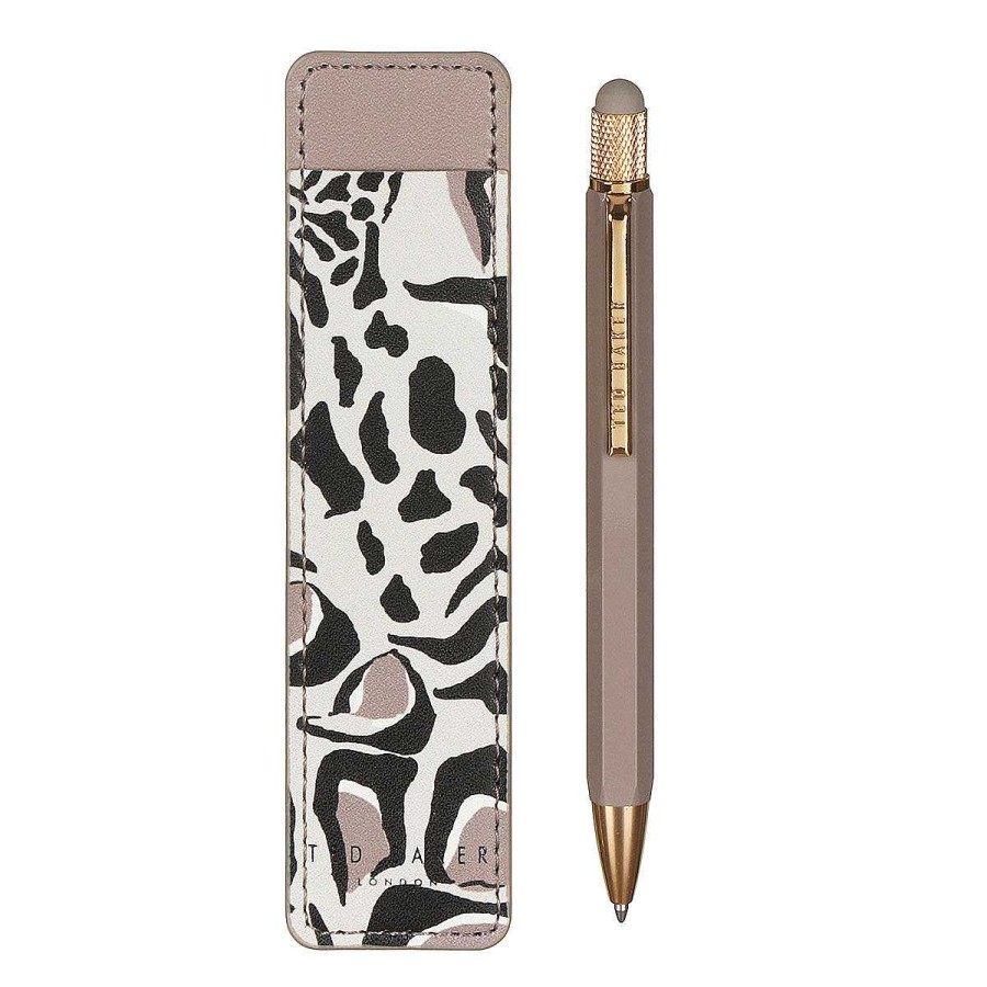 Pens & Pencils | Ted Baker Ted Baker Penchi Giraffe Print Printed Touch Pen And Pouch