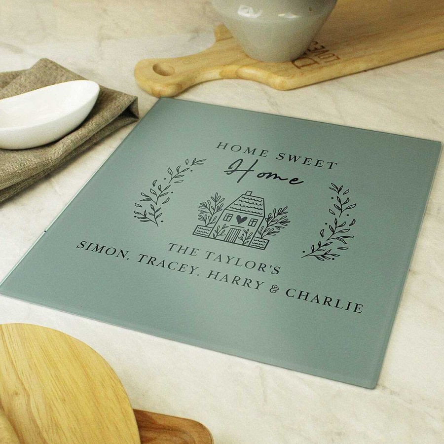 Chopping Boards & Worktop Savers | Temptation Gifts Personalised Home Glass Chopping Board Worktop Saver