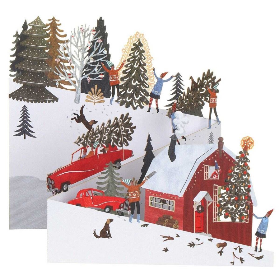 Christmas | Me & McQ Me & Mcq The Tree Zig Zag 3D Christmas Card