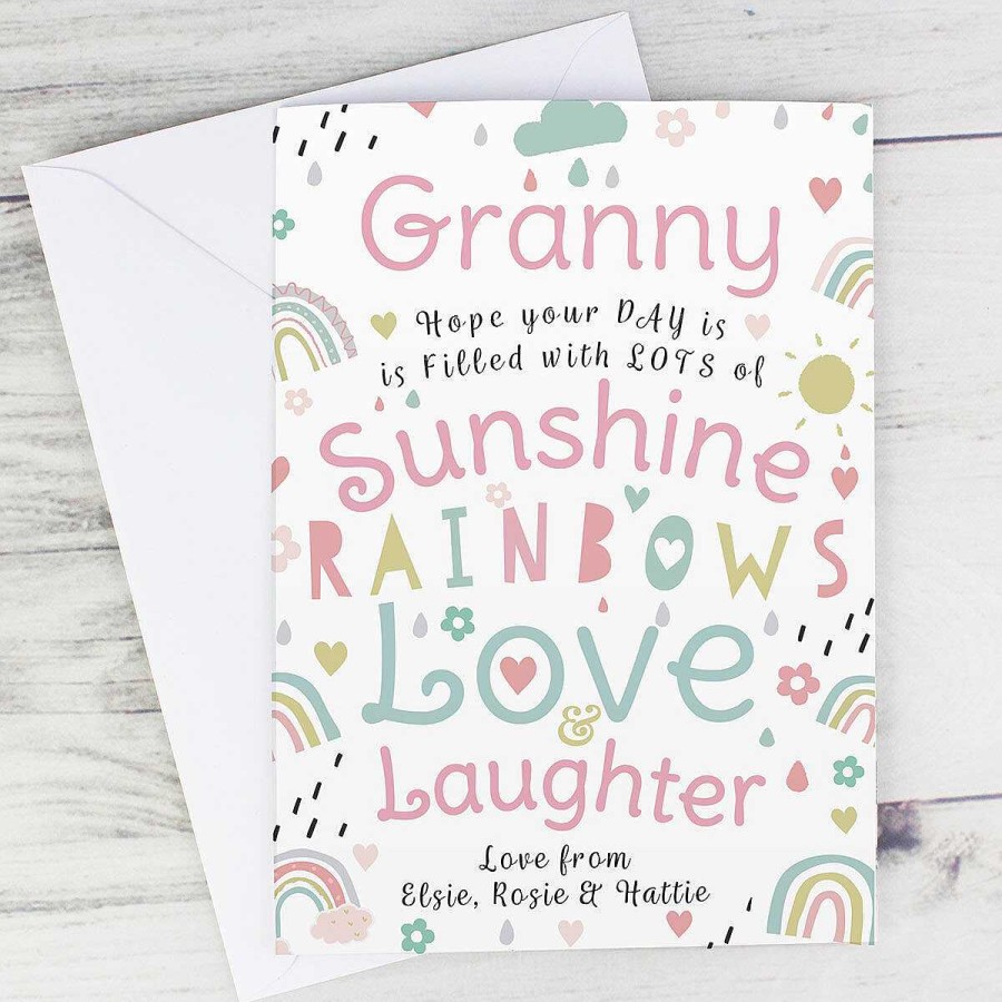 Personalised / Experience | Temptation Gifts Personalised Rainbows & Sunshine Card