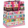 Large Gift Bags | Glick Glick Paper Salad Birthday Pink Stripe Large Birthday Gift Bag