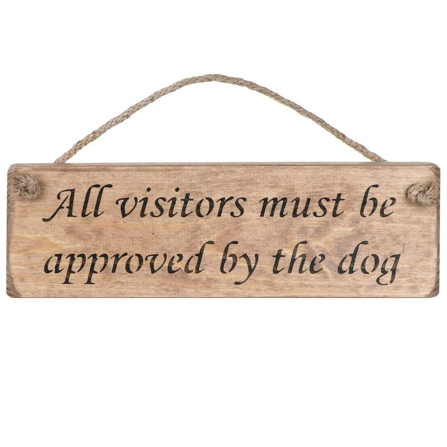 Gifts For Pet Lovers | Austin Sloan Austin Sloan 'Approved By The Dog' Natural Wooden Sign