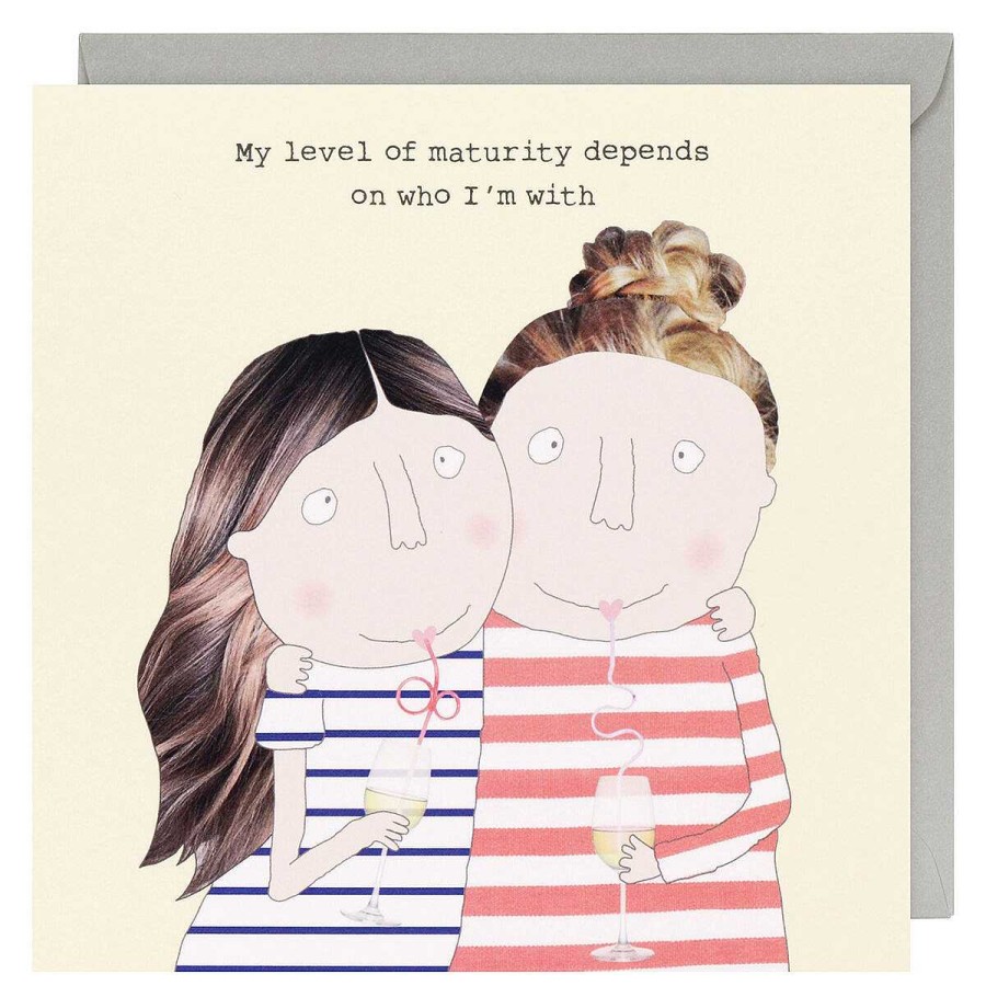 Funny Cards | Rosie Made A Thing Rosie Made A Thing Level Of Maturity Greetings Card