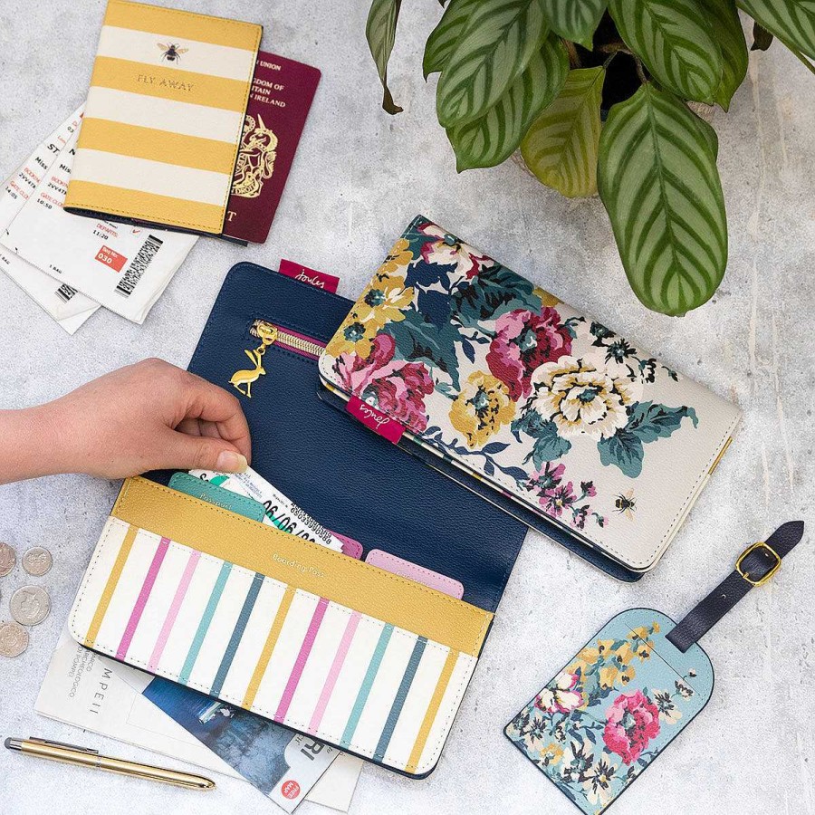 Travel Accessories | Joules Joules Cambridge Floral Bee Luggage Tag