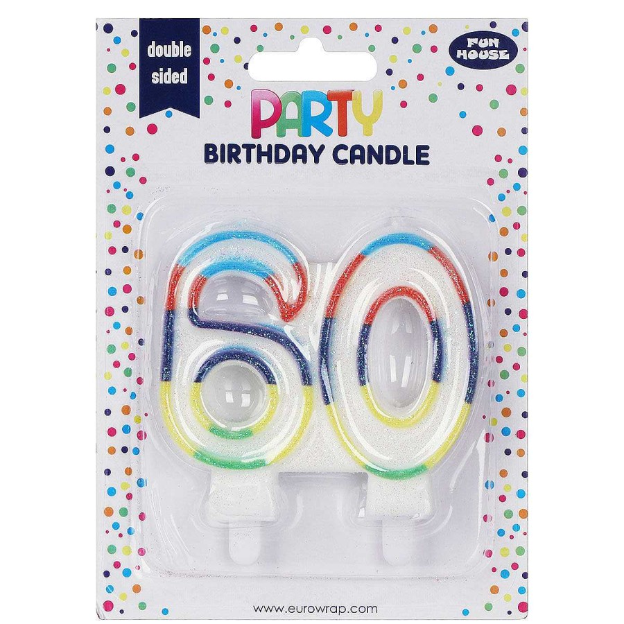 Party Candles | Eurowrap Eurowrap 60Th Birthday Candle