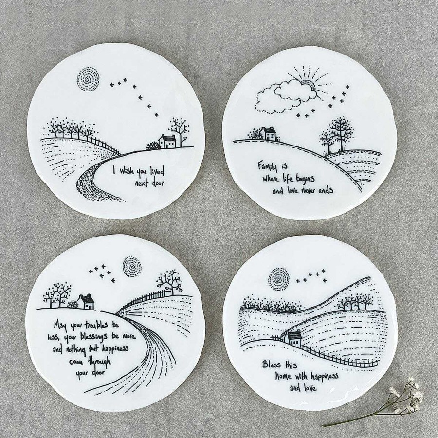 Coasters & Placemats | East of India East Of India 'Wish You Lived Next Door' Countryside Coaster