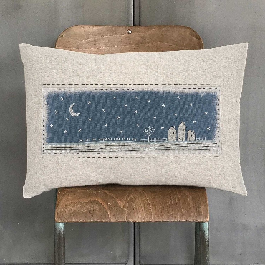 Soft Furnishings | East of India East Of India 'You Are The Brightest Star' Embroidered Cushion