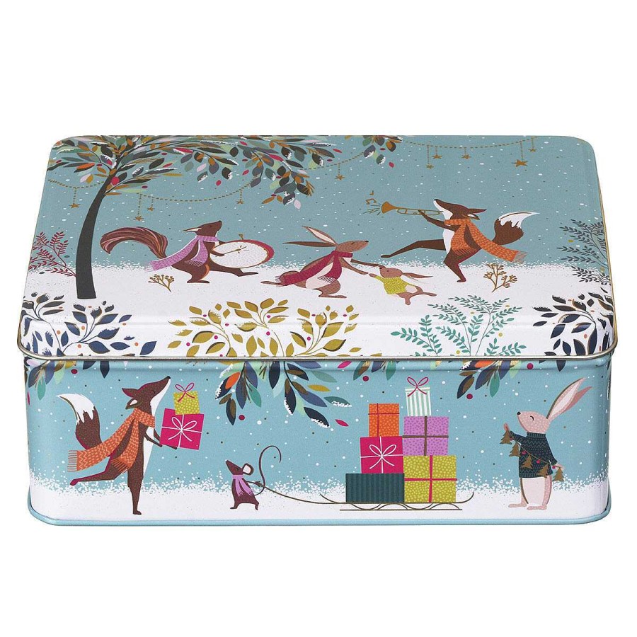 Storage Tins | Sara Miller Sara Miller Woodland Tales Christmas Deep Rectangular Tin