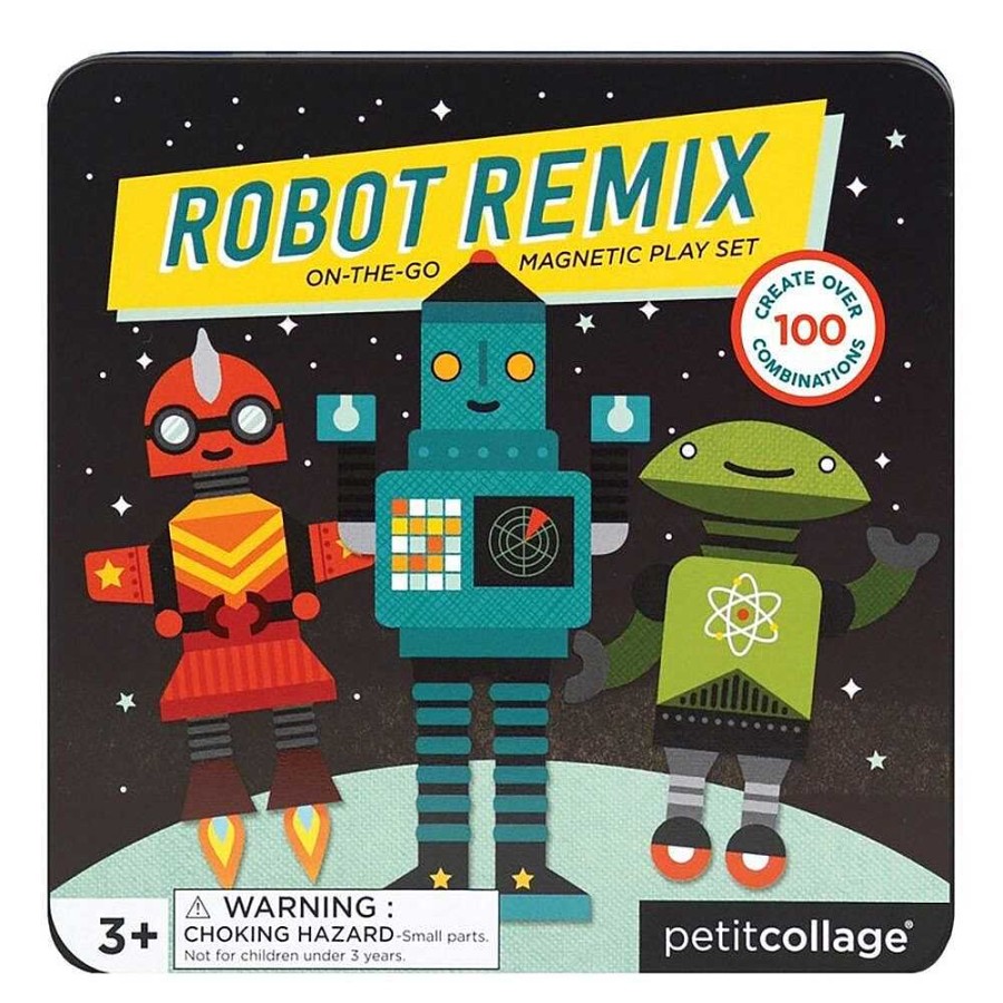 Children | Petit Collage Petit Collage Robot Remix Magnetic Play Set