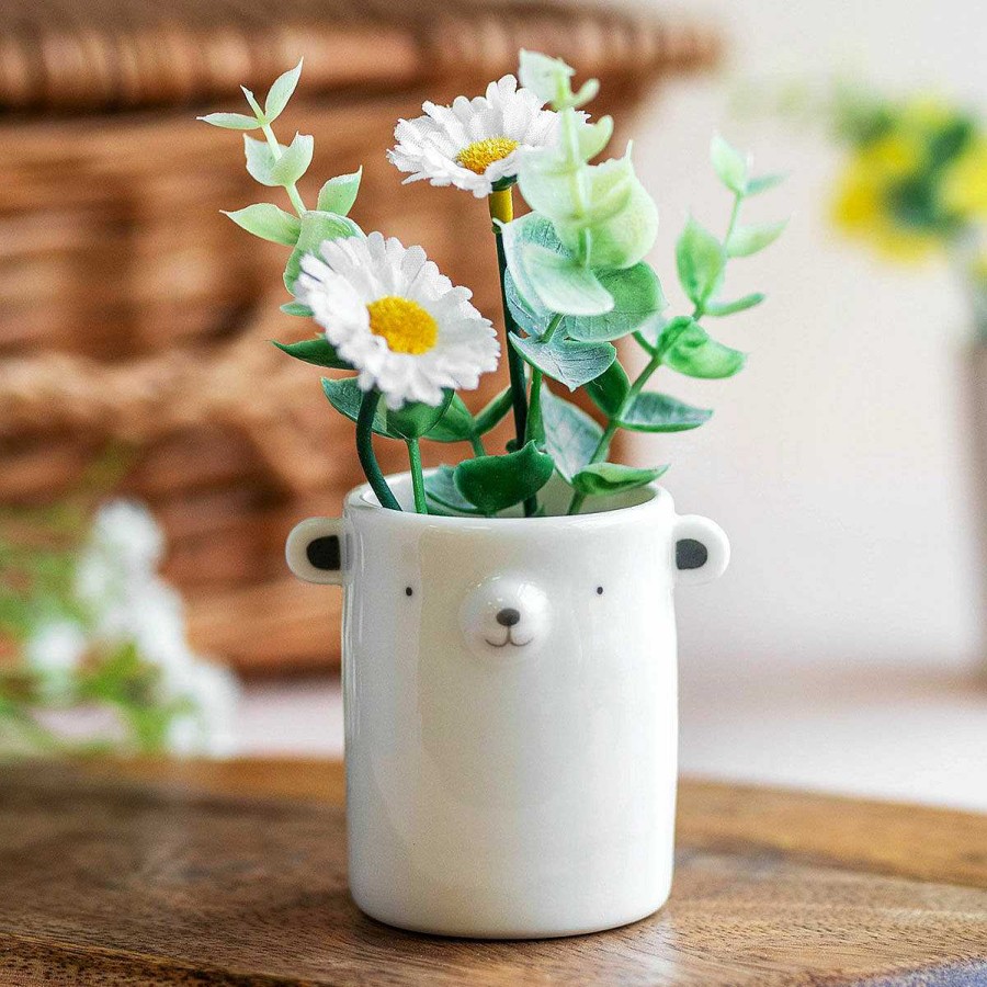 Planters | East of India East Of India Round Animal Bear Plant Pot