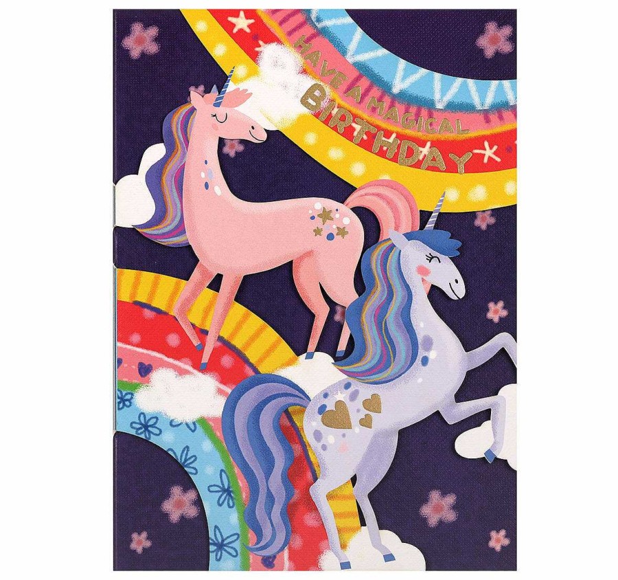 Cards | Alljoy Design Alljoy Design Unicorns Paper Cut Art Birthday Card